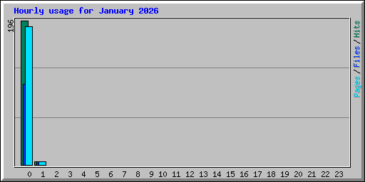 Hourly usage for January 2026