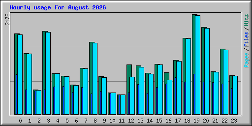 Hourly usage for August 2026